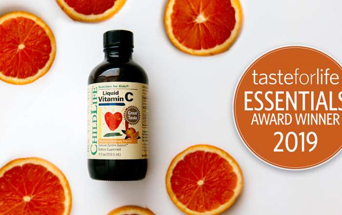ChildLife Essentials® Liquid Vitamin C wins Taste for Life 2019 Immunity Essentials Award