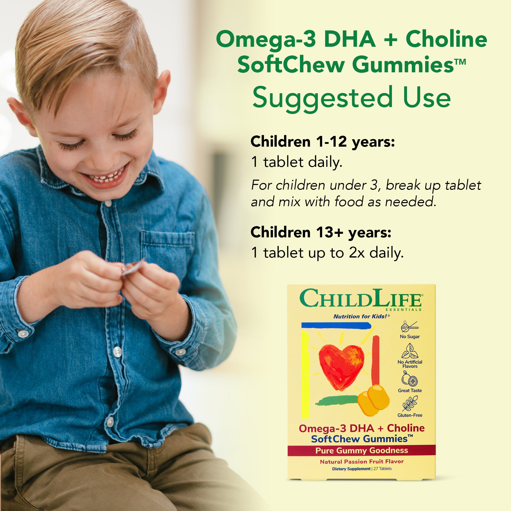 Omega-3 DHA + Choline SoftChew Gummies®