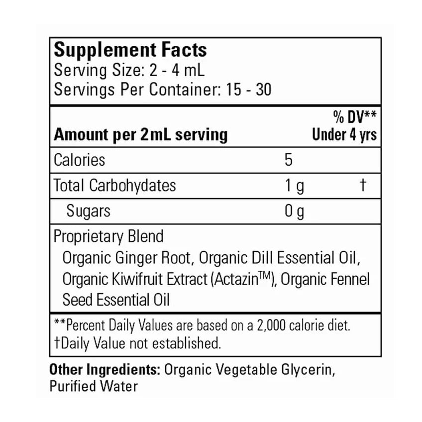 Organic Gripe Water Supplement Facts