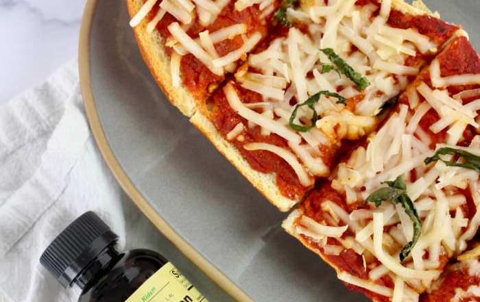 Homemade French Bread Pizza recipe with added iron