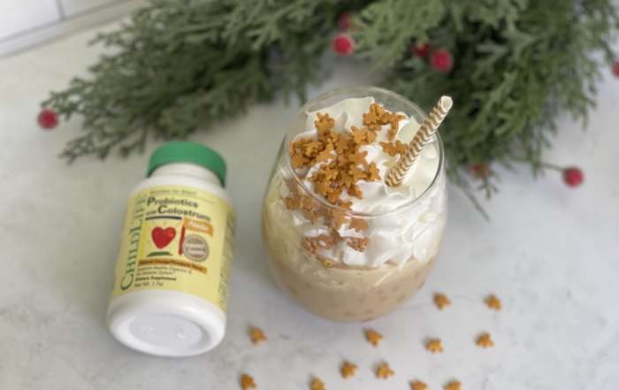 Gingerbread Smoothie with ChildLife Essentials Probiotics & Colostrum Powder