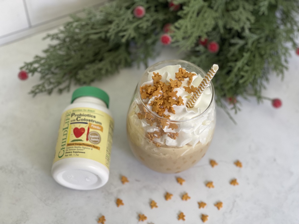 Gingerbread Smoothie with ChildLife Essentials Probiotics & Colostrum Powder