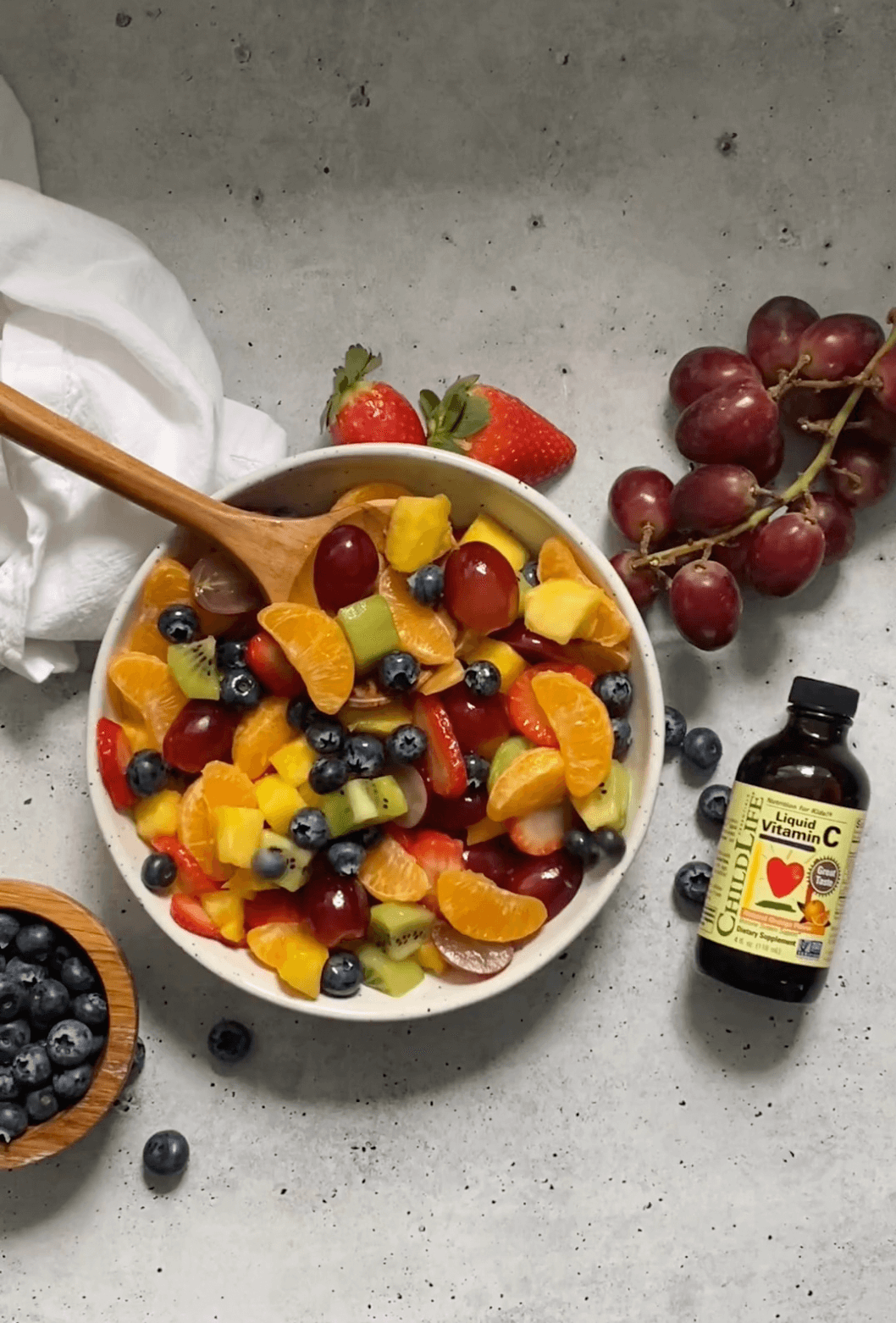 childlife essentials rainbow fruit salad recipe with vitamin C for kids